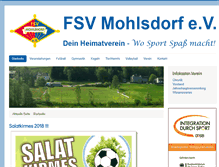 Tablet Screenshot of fsv-mohlsdorf.de